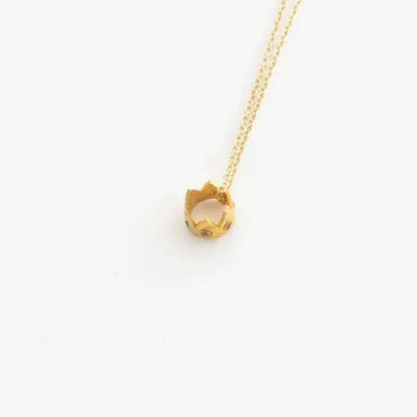 Tortoise General Jewelry<Black Barc 'Crown' Charmed Necklace