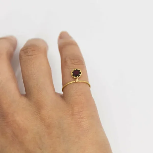 Tortoise General Jewelry<Black Barc 'Heart' Stacking Ring