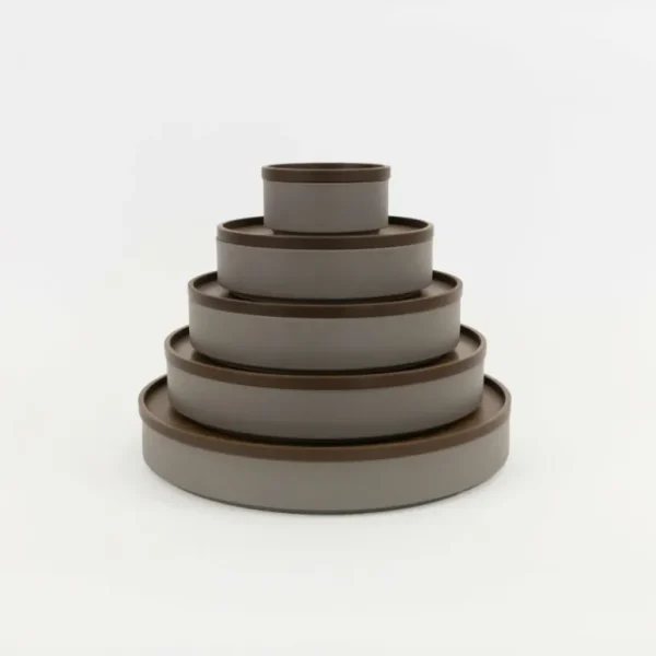 Tortoise General Wooden & Richlite Tray / Lid<HRN126 - Tray / Lid Dark Brown ø 10"