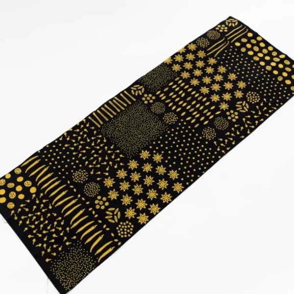 Tortoise General Contemporary<Tenugui - Yellow Spices on Black